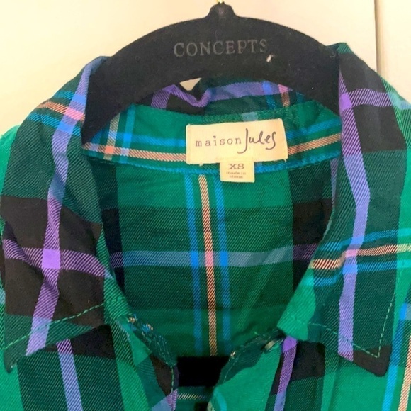Green Plaid Button-down Shirt - Picture 3 of 5